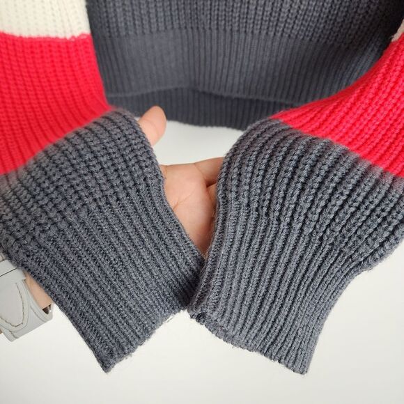 Rue 21 Ribbed Crop Sweater Top Tricolor Size L juniors - Picture 6 of 11